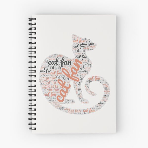 Item preview, A cute cat with a curled tail in a letter pattern for cat lovers with the words Cat Fan. designed and sold by SaraSumi.