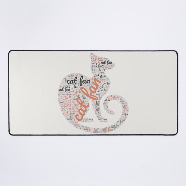 Item preview, A cute cat with a curled tail in a letter pattern for cat lovers with the words Cat Fan. designed and sold by SaraSumi.
