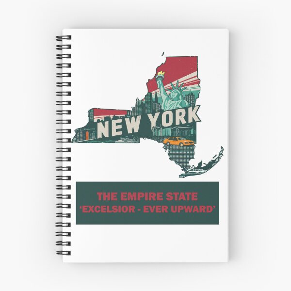 Artikelvorschau, USA-Staatskarten im Retro-Reisestil NEW YORK entworfen und verkauft von IBTees.