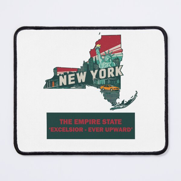 Item preview, USA State Maps Retro Travel Style NEW YORK designed and sold by IBTees.