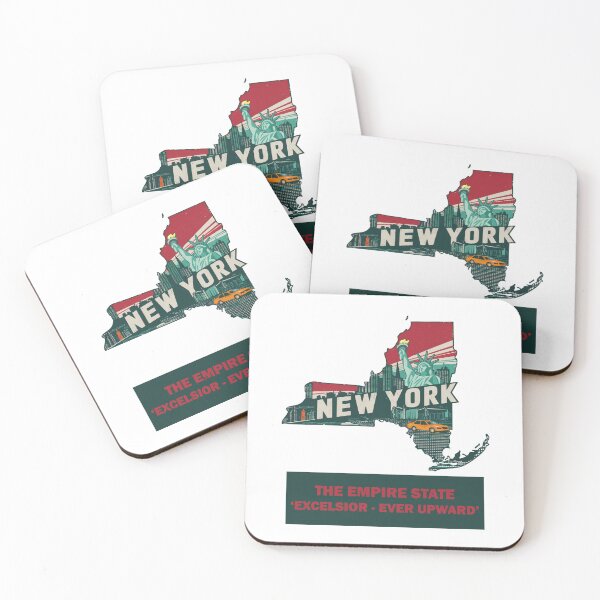 Item preview, USA State Maps Retro Travel Style NEW YORK designed and sold by IBTees.
