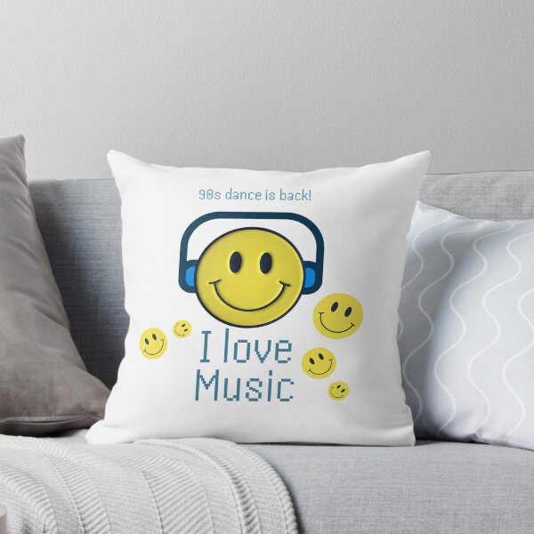 Item preview, 90s Nostalgia Retro Dance Techno Music with Retro Iconic Smileys Themed designed and sold by MyxDes.