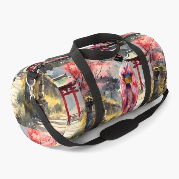 Item preview,  Beautiful abstract geisha, kimono , in sunrise with flowers designed and sold by Coolparrotgirl.