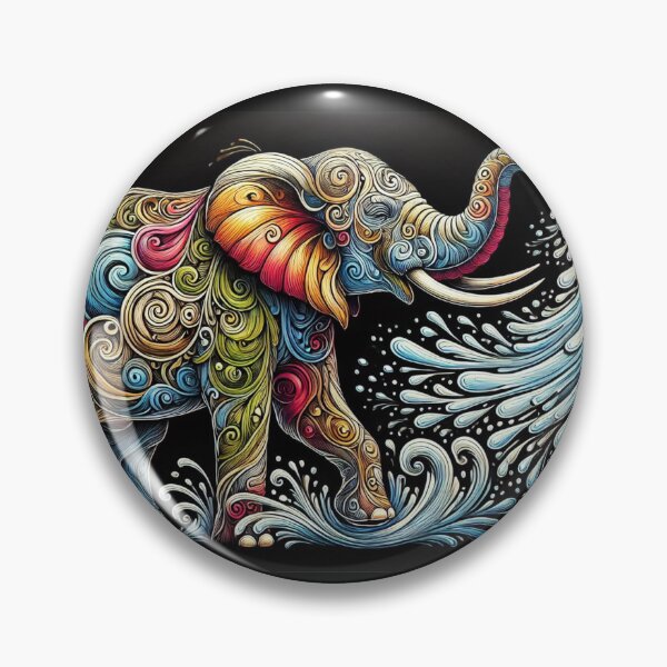 Item preview, Elephant spraying water designed and sold by FusiTink.