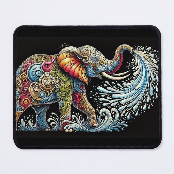 Item preview, Elephant spraying water designed and sold by FusiTink.