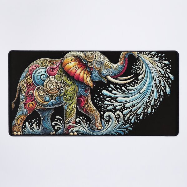 Item preview, Elephant spraying water designed and sold by FusiTink.