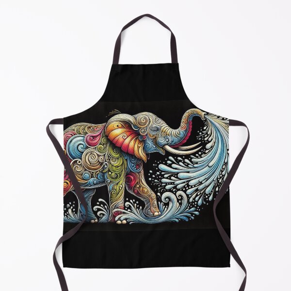 Item preview, Elephant spraying water designed and sold by FusiTink.
