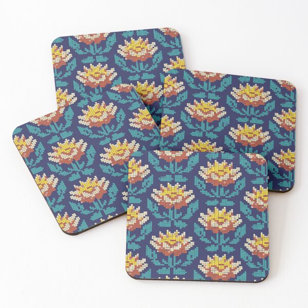 Item preview, pixel flower pattern designed and sold by ilomuilo.