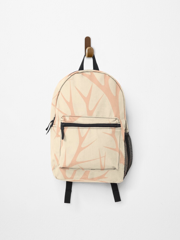 Thumbnail 1 of 3, Backpack, Cream Branch pattern designed and sold by pixvolution.