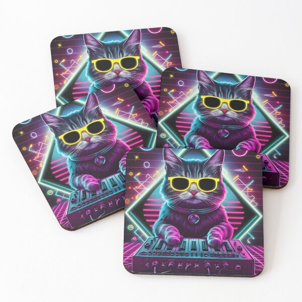 Item preview, Retro Synth Kitty designed and sold by DIUMERI.