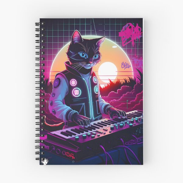 Item preview, Synthwave Feline designed and sold by DIUMERI.