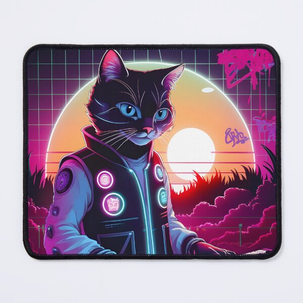 Item preview, Synthwave Feline designed and sold by DIUMERI.