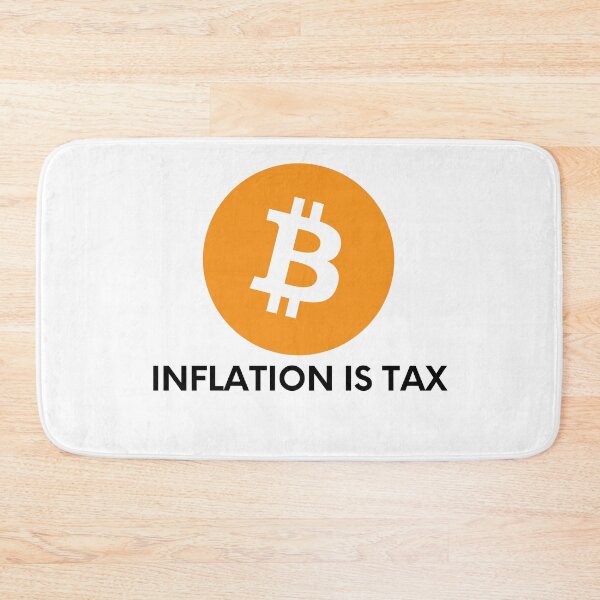 Artikelvorschau, Inflation ist Steuerorange Bitcoin Logo entworfen und verkauft von NoCompetition.
