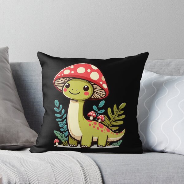 Item preview, Kawaii simple Mushroom Hat Dinosaur Brontosaurus 2 designed and sold by TomFrontierArt.