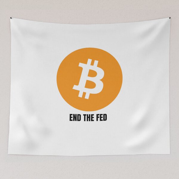 Item preview, End the FED Orange Bitcoin Logo designed and sold by NoCompetition.
