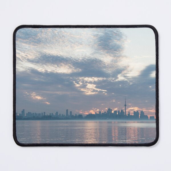 Item preview, Toronto Skyline in Silvery Gray and Pale Orange designed and sold by Georgia Mizuleva.