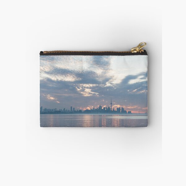 Item preview, Toronto Skyline in Silvery Gray and Pale Orange designed and sold by Georgia Mizuleva.