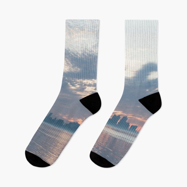 Item preview, Toronto Skyline in Silvery Gray and Pale Orange designed and sold by Georgia Mizuleva.