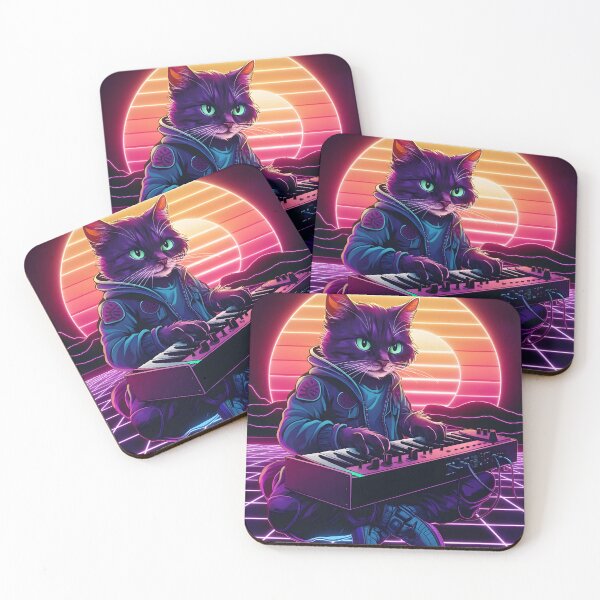 Item preview, Synthwave Feline designed and sold by DIUMERI.