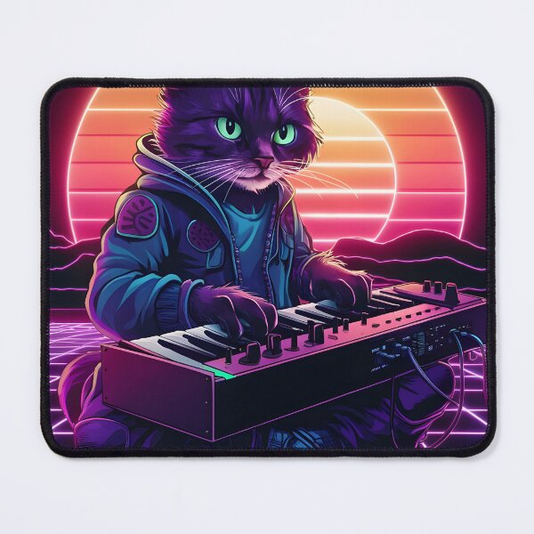 Item preview, Synthwave Feline designed and sold by DIUMERI.