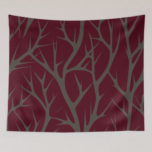 Item preview, Burgundy Branch pattern designed and sold by Pixevol.