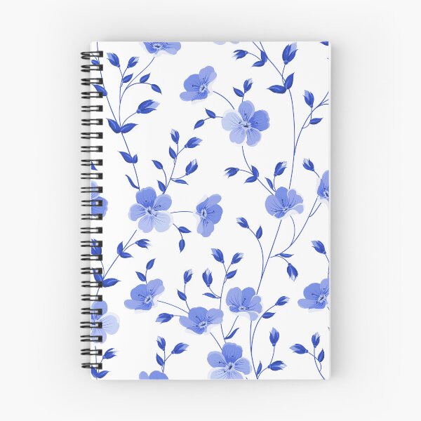Item preview, Patrón floral azul sobre fondo blanco designed and sold by UrbanCult-Store.