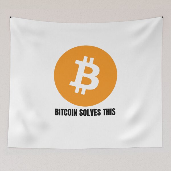 Item preview, Bitcoin Solves this Orange Bitcoin Log Crypto design designed and sold by NoCompetition.