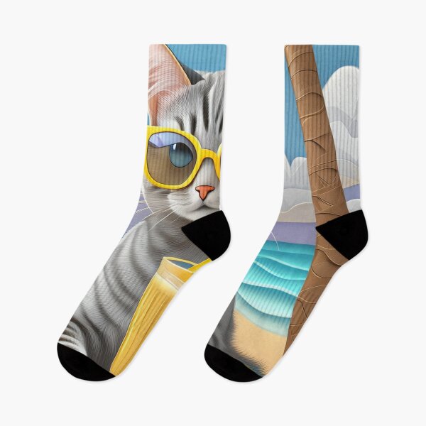 Item preview, Paper Happy  Cat on the beach  designed and sold by m-litomirskaya.