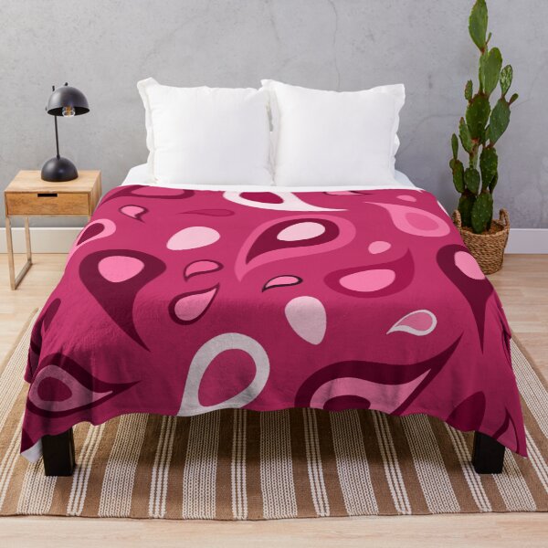 Item preview, Pink shades paisley seamless pattern print designed and sold by SpinklyCreations.