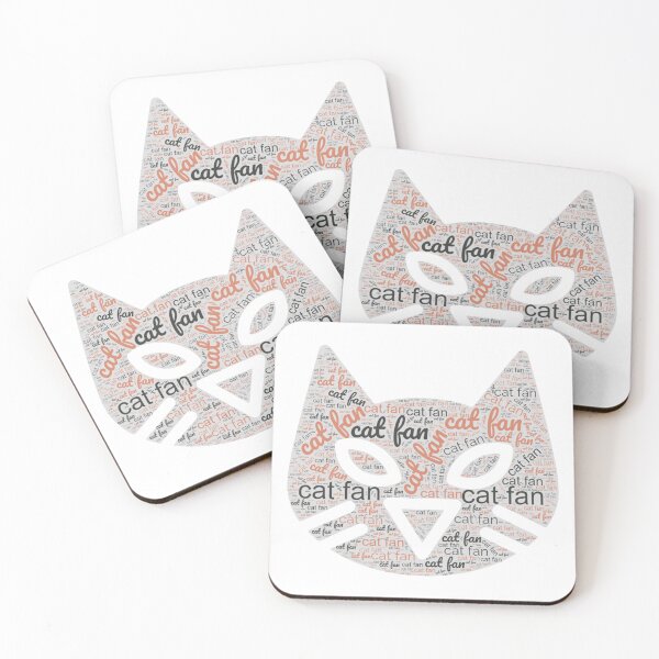 Item preview, A cool cat face in a letter pattern for cat lovers with the words Cat Fan. designed and sold by SaraSumi.