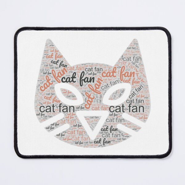 Item preview, A cool cat face in a letter pattern for cat lovers with the words Cat Fan. designed and sold by SaraSumi.