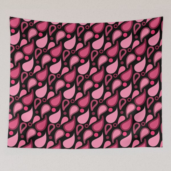 Item preview, Pink shades paisley seamless pattern print designed and sold by SpinklyCreations.