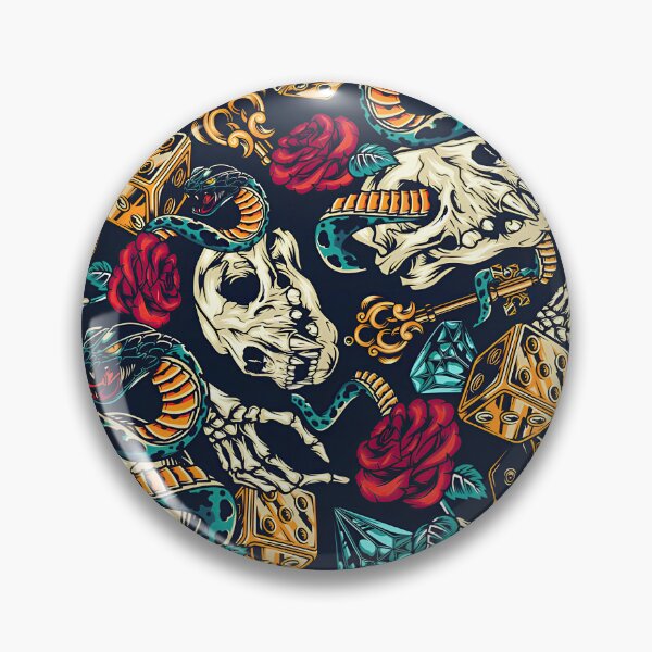 Item preview, Vintage Tattoos Colorful Pattern designed and sold by Teravill.