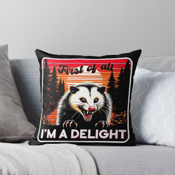 Item preview, First Of All I'm A Delight Angry Opossum Possum Vintage designed and sold by Dolphin Graphic.