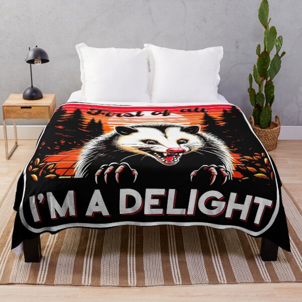 Item preview, First Of All I'm A Delight Angry Opossum Possum Vintage designed and sold by Dolphin Graphic.