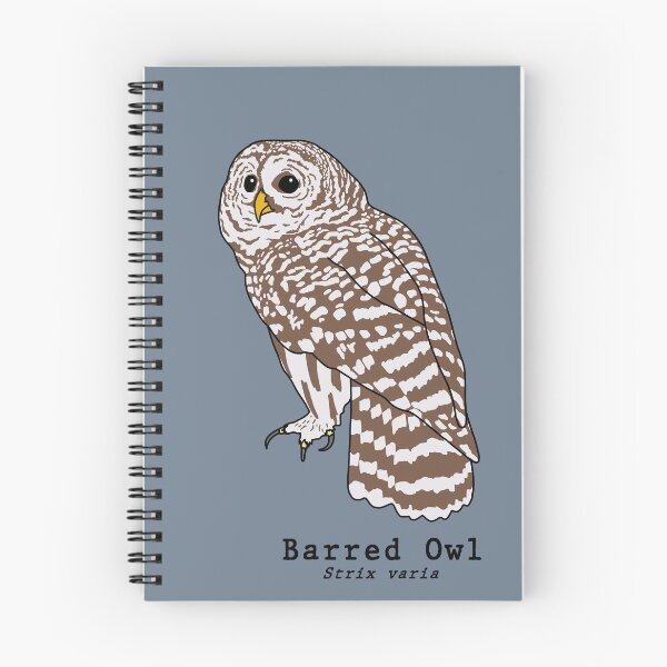 Item preview, Barred Owl (Strix varia) with scientific name designed and sold by taylorrowan.