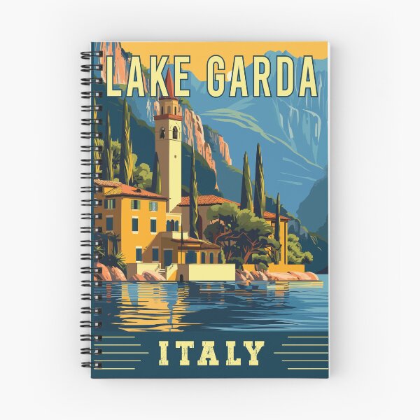 Item preview, Discover the Beauty of Lake Garda in Italy Vintage Travel Art designed and sold by turtlestart.