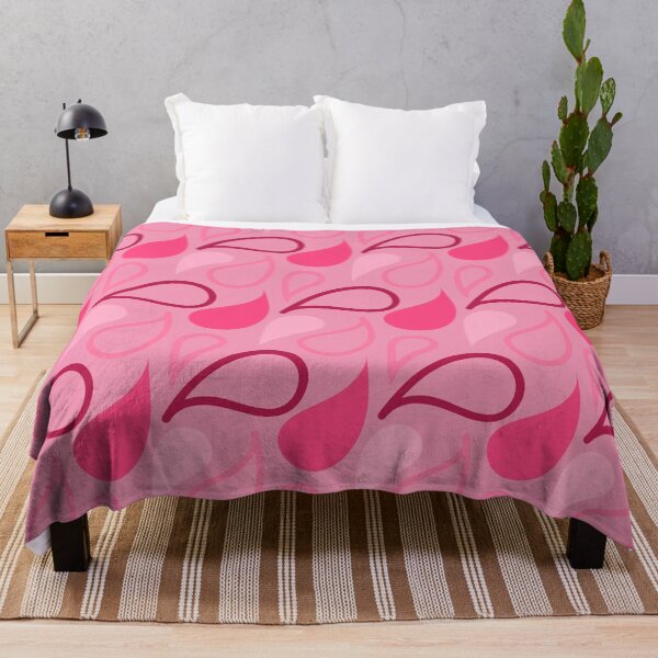 Item preview, Pink shades paisley seamless pattern print designed and sold by SpinklyCreations.