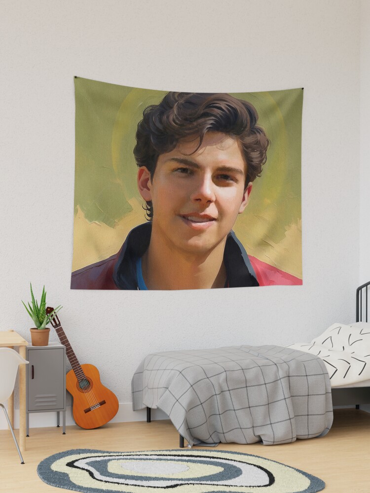 Thumbnail 1 of 3, Tapestry, Blessed Carlo Acutis, Millennial Saint, Young and Handsome V.6 designed and sold by Varnachitra.