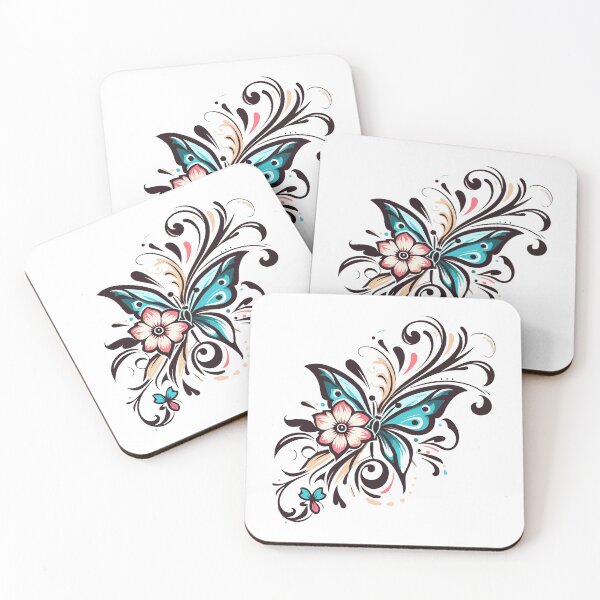 Item preview, Abstract Butterfly Tattoo Design designed and sold by Coffee Lifestyle.