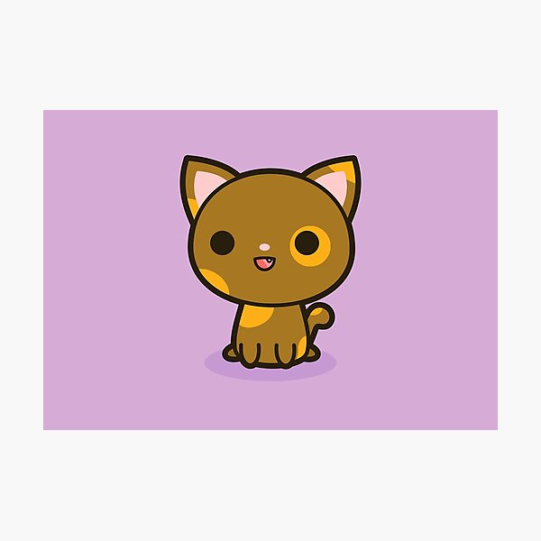 Impression Photo Kawaii Chat Roux Par Peppermintpopuk Redbubble