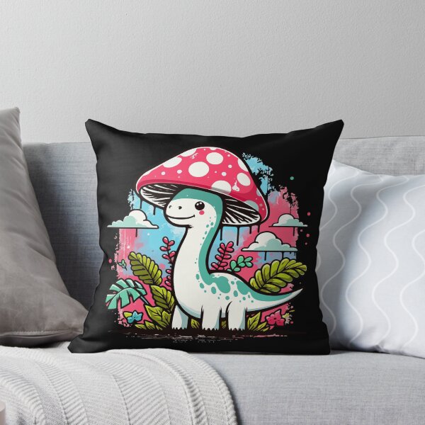 Item preview, Kawaii simple Mushroom Hat Dinosaur Brontosaurus 4 designed and sold by TomFrontierArt.