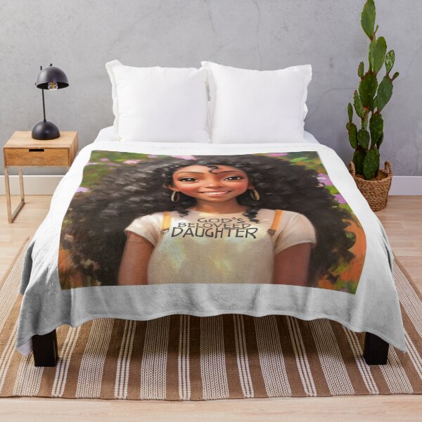 Item preview, Gods daughter is beloved beautiful anime  girl with curly hair cute christian gifts  designed and sold by thankful-loco.
