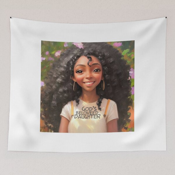 Item preview, Gods daughter is beloved beautiful anime  girl with curly hair cute christian gifts  designed and sold by thankful-loco.