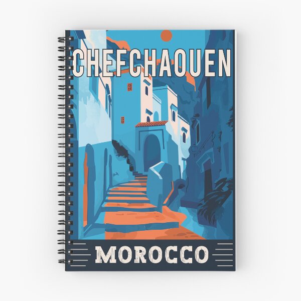 Item preview, Discover the Blue Pearl of Chefchaouen in Morocco Vintage Travel Art designed and sold by turtlestart.
