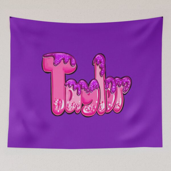 Item preview, Taylor girls name woman’s first name in pink purple bubble letters calligraphy personalised personalized customized name Gift for Taylor designed and sold by Artonmytee.