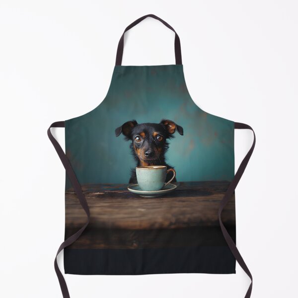 Artikelvorschau, Zwergpinscher beim Kaffeetrinken entworfen und verkauft von NikoDeeko.