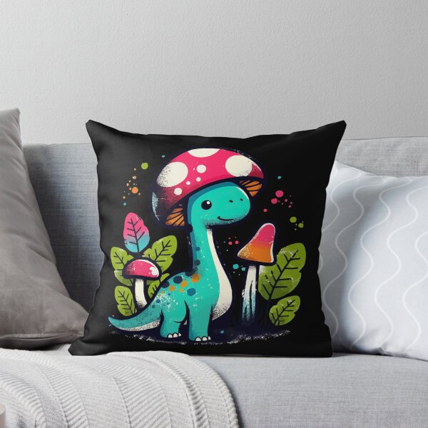Item preview, Kawaii simple Mushroom Hat Dinosaur Brontosaurus 6 designed and sold by TomFrontierArt.