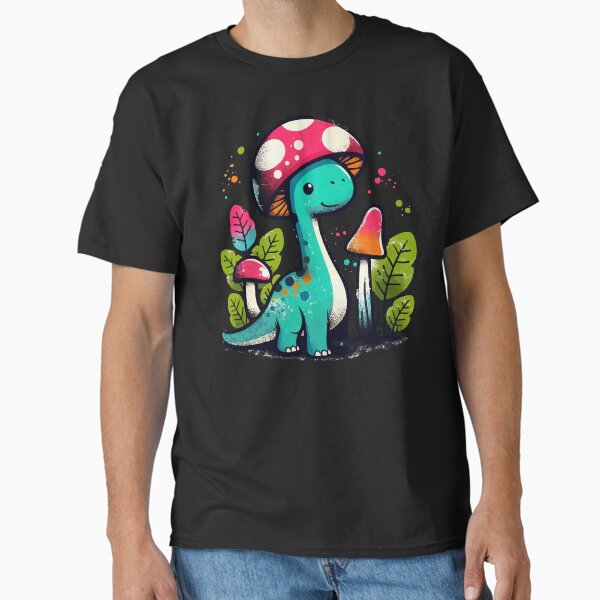 Artikel-Vorschau von Kawaii einfacher Pilzhut Dinosaurier Brontosaurus 6, designt und verkauft von TomFrontierArt.
