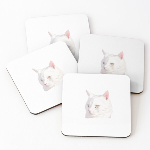 Item preview, White cat designed and sold by W-A-C-O.